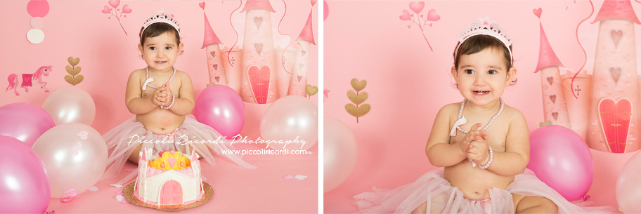 Smash Cake personalizzato | sfondo rosa | castello principessa