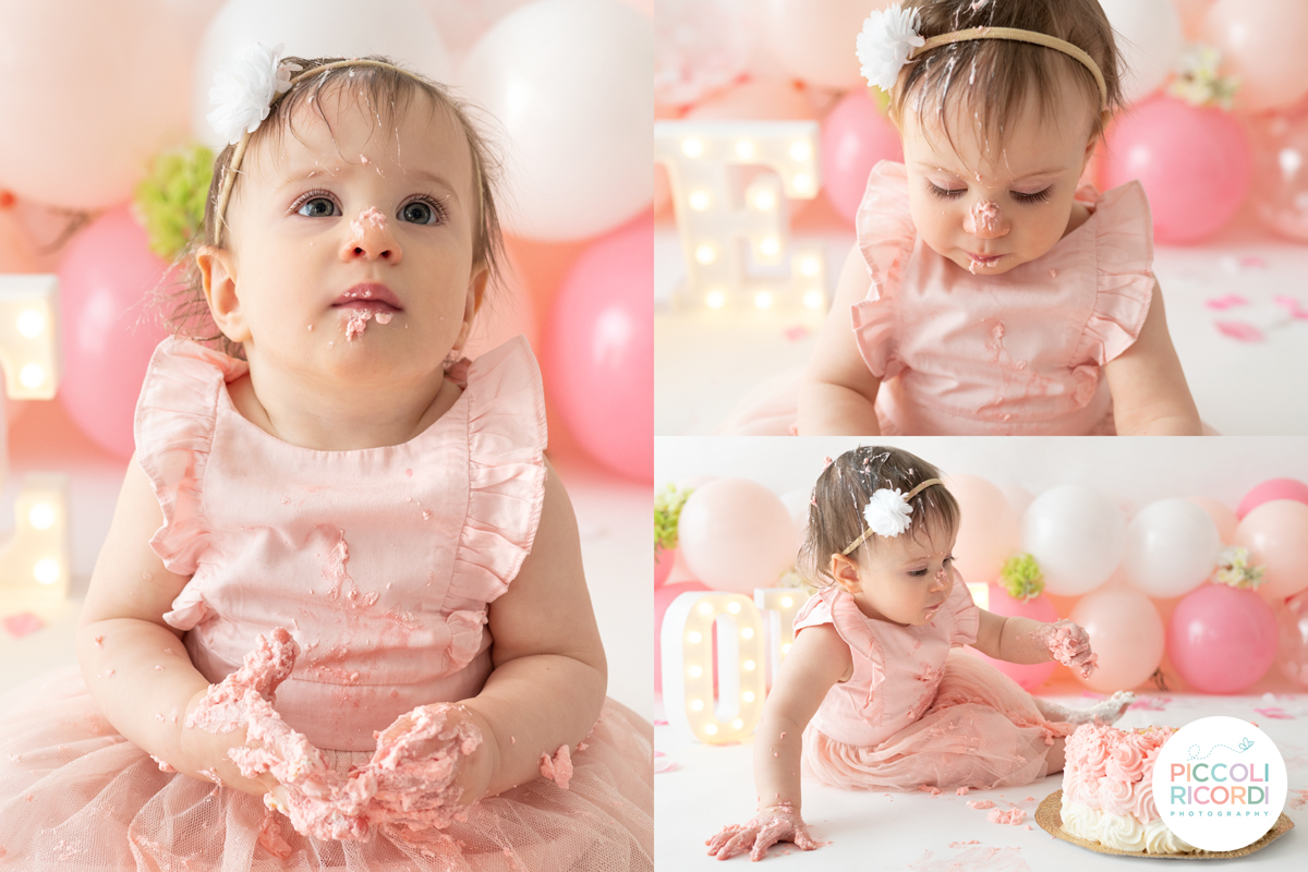 Servizio Fotografico Smash Cake Arcobaleno Palloncini Stelle